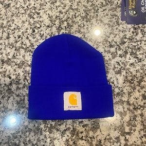 Bright blue carhartt hat